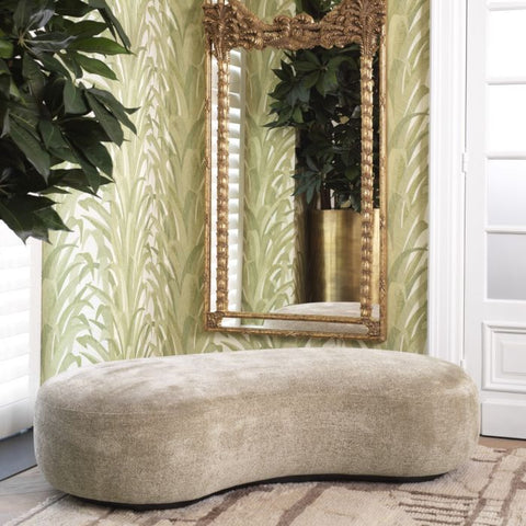 Timeless Minimalist Upholstered Lounge Bench with Platform Foot