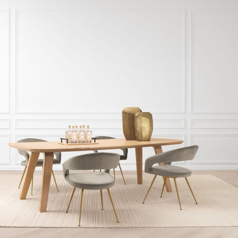 Eichholtz Soft Scandinavian Curved Dining Table