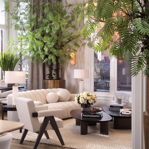 Timeless Minimalist Curved Wood Coffee Table with Block Frame