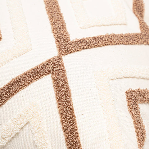 Powered by People Artful Traditionalist Bohemian Handcrafted Tufted Pillow Cover - 20 x 20