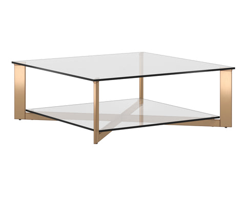 Sunpan Xavier Timeless Minimalist Modern Square Coffee Table