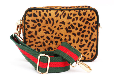 Leopard Animal Pattern Crossbody with Adjustable Strap