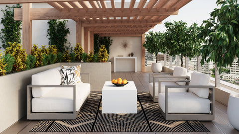 Modern Outdoor Living & Garden Upholstered Armchair