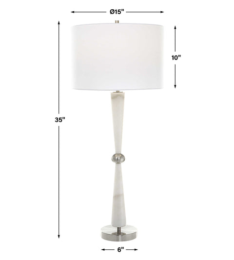 Accent Mid Century Column Drum Table Lamp