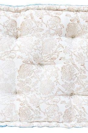 Powered by People Global Eclecticist Bohemian Handcrafted Floral Floor Pillow - 20 x 20 - 20 x 20 x 6