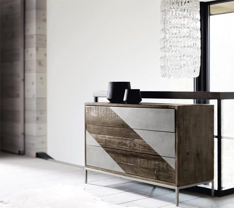 Eastman Modern Two Tone Drawer Chest with Inset Handles