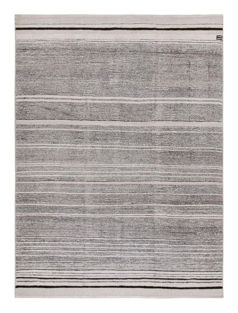 Rug & Kilim Minimalist Geometric Hand-Knotted Wool Area Rug - Rectangle - 9' x 12'