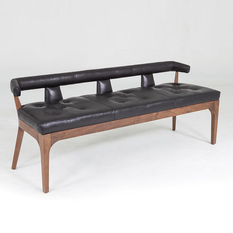 Timeless Minimalist Lounge Bench with Low Back and Tufted Upholstered Design