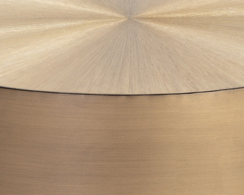 Sunpan Contemporary Round Drum Coffee Table