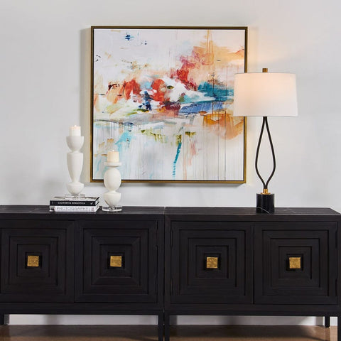 Dream State Framed Canvas Contemporary Abstract Print Wall Art