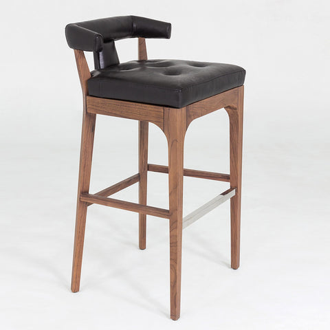 Timeless Minimalist Modern Tufted Upholstered Bar Stool