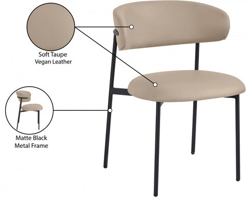 Lupita Timeless Minimalist Modern Curved Dining Side Chair