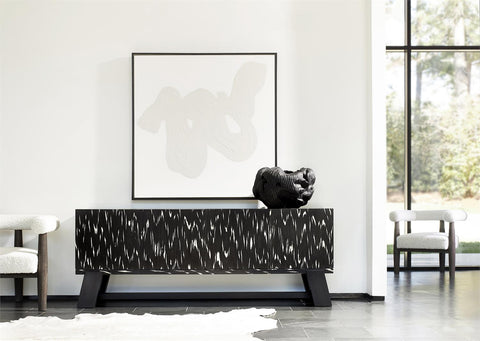 Trianon Modern Abstract Credenza with High Gloss Finish
