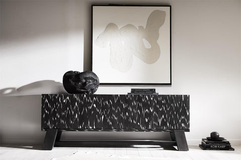 Trianon Modern Abstract Credenza with High Gloss Finish