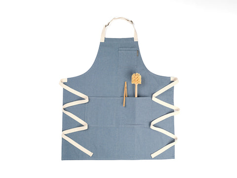 Bib Apron with Adjustable Deep Patch Pockets