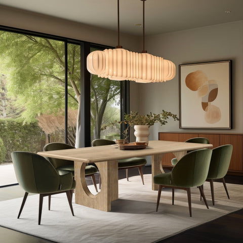 Meridian Furniture Inc. Rivas Nature-Driven Modernist Refectory Dining Table - 94 W