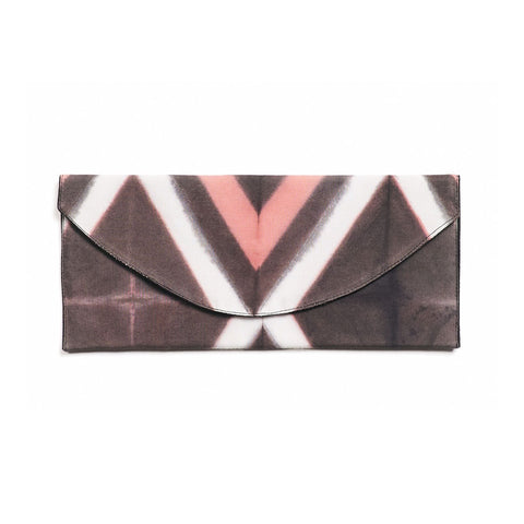 Chevron Graphic Handmade Flap Clutch