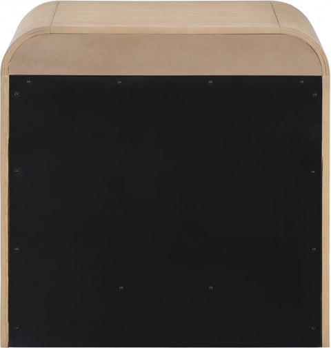 Meridian Furniture Inc. Soft Scandinavian Curved Fluted Nightstand - 26 W