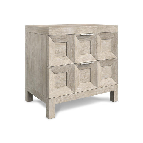 Bernhardt Prado Contemporary Geometric Nightstand with USB Ports