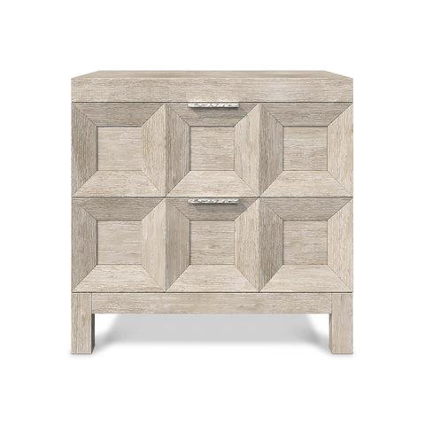 Bernhardt Prado Contemporary Geometric Nightstand with USB Ports