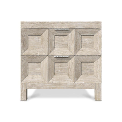 Bernhardt Prado Contemporary Geometric Nightstand with USB Ports