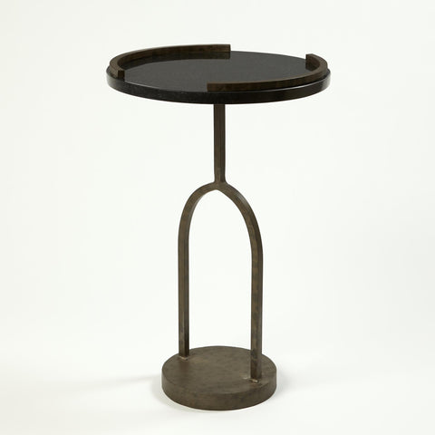 Timeless Minimalist Round Drum Center Table in Black