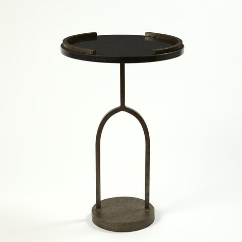Timeless Minimalist Round Drum Center Table in Black