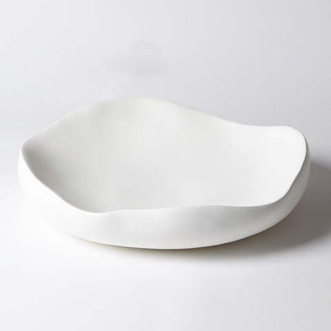 Everyday Organic Handmade Matte White Salad Bowl