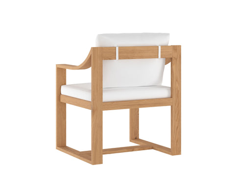 Modern Outdoor Living and Garden Teak Dining Armchair