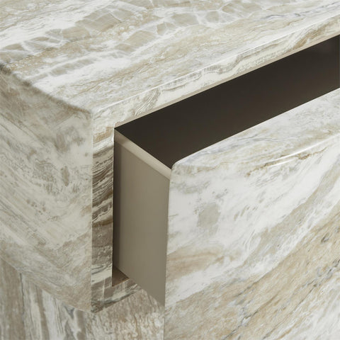 Bernhardt Arcadia Nature-Driven Modernist Curved Nightstand