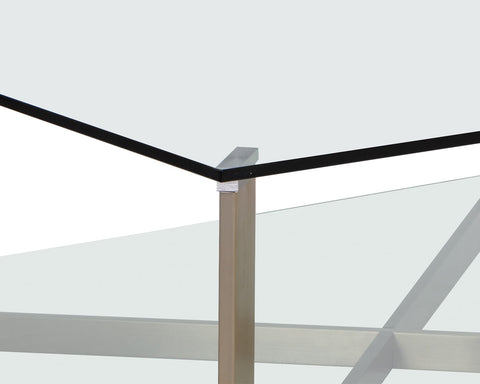 Sunpan Xavier Timeless Minimalist Modern Square Coffee Table