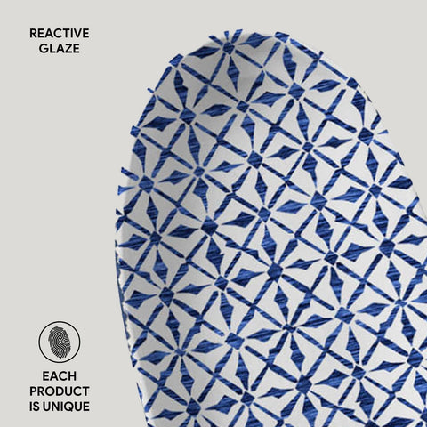 Porto Brasil Porto Brasil Mediterranean Geometric Stoneware Serving Platter - Set of 4