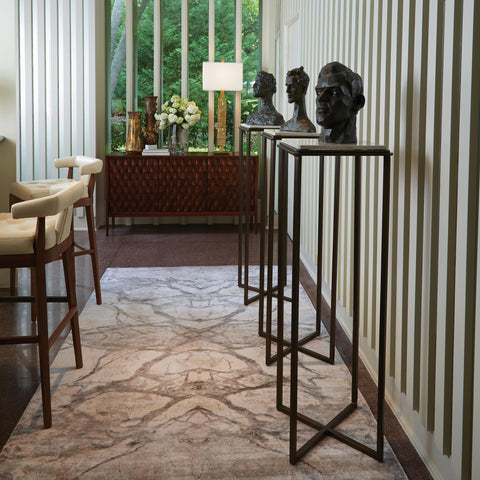 Timeless Minimalist Modern Barrel Back Leather Bar Stool