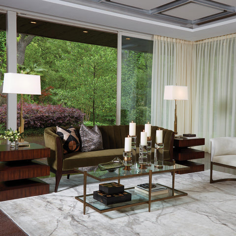 Global Views Timeless Minimalist Modern Geometric Drum End Table - 23.5 W