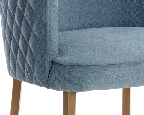 Timeless Minimalist Modern Quilted Barrel Counter Stool