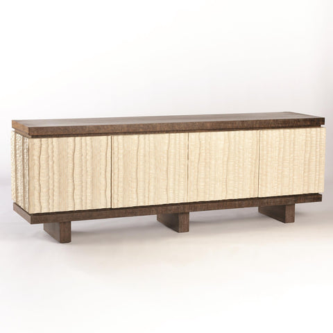 Emory Two Tone Matte Media Cabinet for Contemporary Spaces
