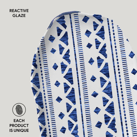 Porto Brasil Contemporary Geometric Graphic Hand Finished Serving Platter - Set of 4