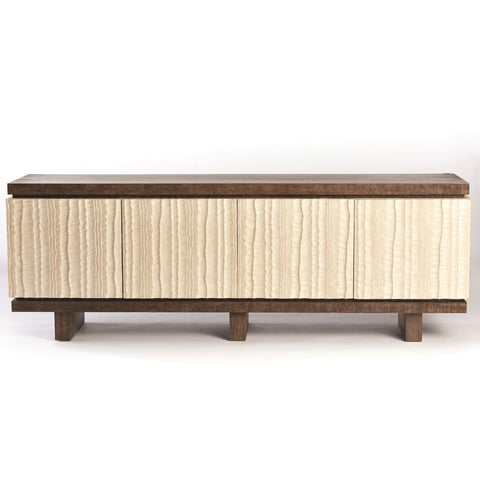 Emory Two Tone Matte Media Cabinet for Contemporary Spaces