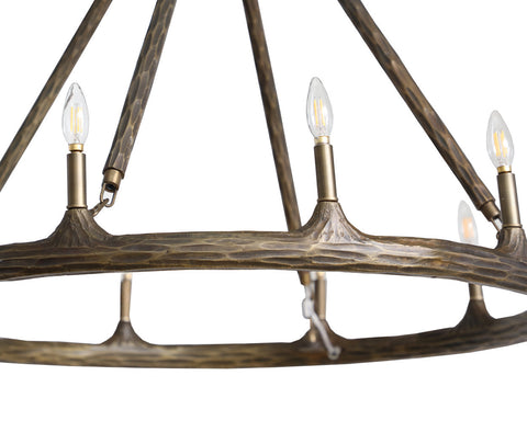 Wolfgang Rustic Candelabra Chandelier Ceiling Light