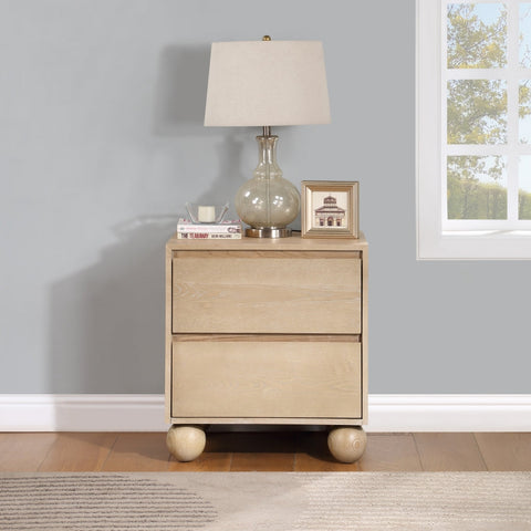 Meridian Furniture Inc. Kent Timeless Minimalist Solid Wood Nightstand - 24 W