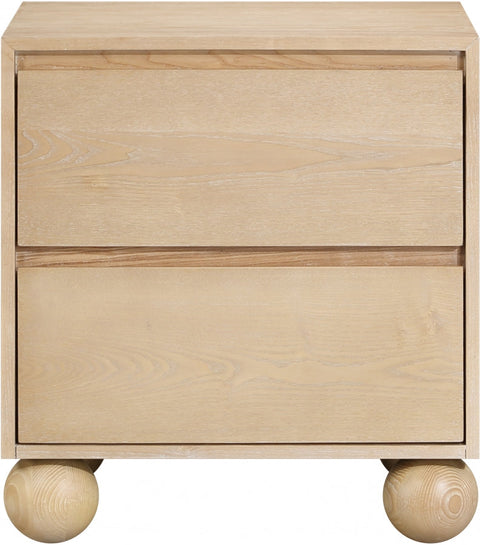 Meridian Furniture Inc. Kent Timeless Minimalist Solid Wood Nightstand - 24 W