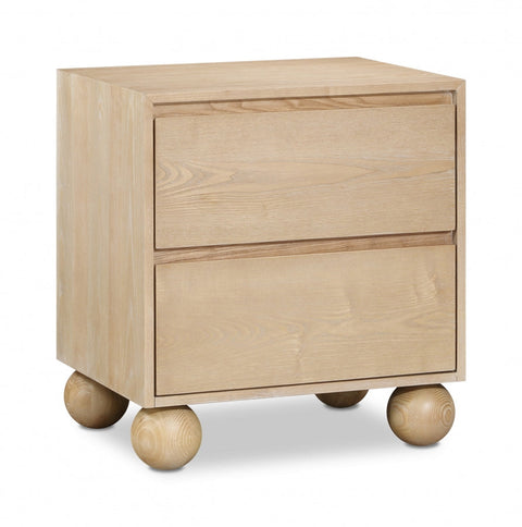 Meridian Furniture Inc. Kent Timeless Minimalist Solid Wood Nightstand - 24 W