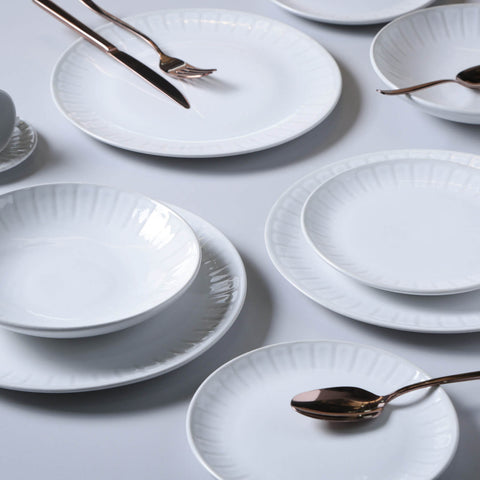 Porto Brasil Aurora Everyday Minimalist Stoneware Cup & Saucer - Set of 6