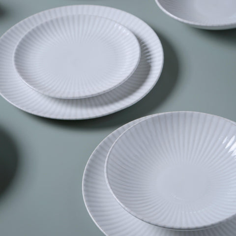 Porto Brasil Everyday Minimalist Stoneware Cup & Saucer - Set of 6