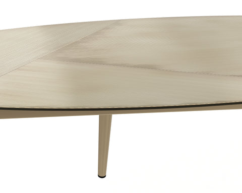 Sunpan Tuner Modern Geometric Oval Coffee Table