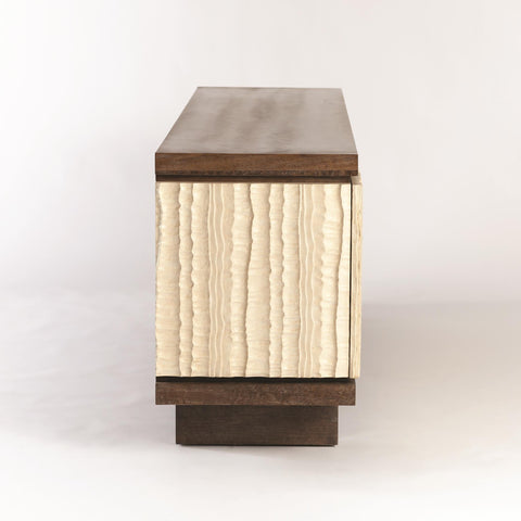 Emory Two Tone Matte Media Cabinet for Contemporary Spaces