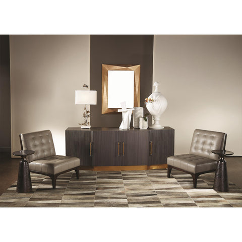 Global Views Meteor Timeless Minimalist Modern Drum Accent Table