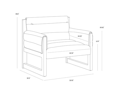 Timeless Minimalist Modern Oak Upholstered Chair & a Half