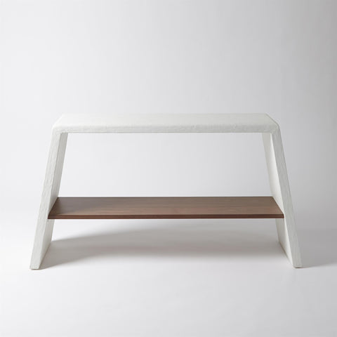 Global Views Eddy Timeless Minimalist Curved Entryway Console - 60 W