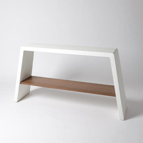 Global Views Eddy Timeless Minimalist Curved Entryway Console - 60 W